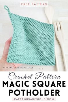 the crochet pattern for this magic square potholder is easy to make and looks amazing