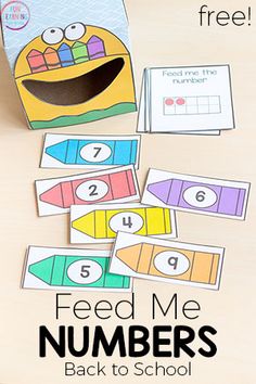 the free feed me numbers game is perfect for kids to practice number recognition and counting