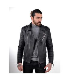 Material: The jacket is made from lambskin leather, known for its soft texture, durability, and sleek appearance. It's perfect for a premium look and feel. Design: The puffer style adds insulation and gives the jacket a more casual, yet trendy, vibe. The bomber cut typically features a fitted waist and cuffs, offering a snug fit. Color: The black color enhances the jacket's versatility, making it suitable for various outfits and occasions, from casual to semi-formal. Removable Fox Fur Collar: The collar adds a luxurious touch and provides extra warmth. The fact that it's removable makes the jacket versatile, allowing you to adjust the style depending on the occasion or weather. Winter Leather Biker Jacket With Zipper, Soft Leather Long Sleeve Jacket For Fall, Fall Soft Leather Long Sleeve Jacket, Fall Long Sleeve Soft Leather Jacket, Modern Leather Biker Jacket With Long Sleeves, Business Leather Jacket With Padded Collar, Winter Business Leather Jacket With Zipper Closure, Winter Business Leather Jacket With Zipper, Winter Leather Jacket With Zipper For Business