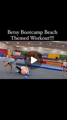 two women doing exercises on the floor in an indoor gym area with text that reads, best