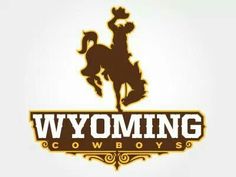 the wyoming cowboys logo is shown on a white background