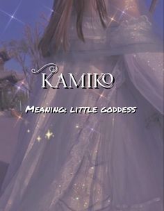 the cover for kamio's book, meaning little goddesss with an image of a woman in a white dress