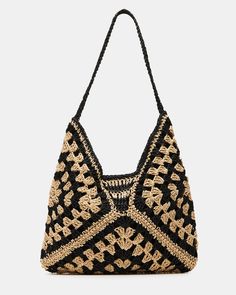 SUNNY + BOHO + CLASSIC The BORA bag features a woven straw exterior in a tropical-inspired 2 tone design with a logo lining to keep your essentials secure. This super roomy hobo style bag fits easily over-the-shoulder or crossbody for breezy hands-free styling. Woven straw hobo bag Top snap closure Lined 15in H x 11in W x 2in D Raffia materials Duster bag included Imported Beg Tangan, Straw Beach Bag, Straw Tote Bag, Vintage Shoulder Bag, Woven Tote Bag, Straw Tote, Casual Tote, Boho Stil, Bago