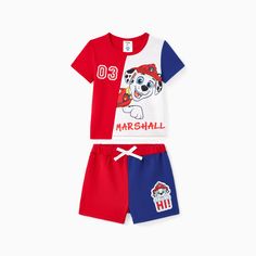 * Please make sure to add each size and color to your shopping cart separately.
* Crafted from soft and comfortable fabric.
* Material: 95% Polyester, 5% Spandex.
* Includes: 1 T-shirt & 1 pair of shorts.
* Imported
* Officially Licensed Nickelodeon PAW Patrol Merchandise. Paw Patrol Characters, Colorful Graphics, Paw Patrol Nickelodeon, Dress Set, Paw Patrol, Toddler Girls, Stretchy Fabric, Toddler Boys, Round Neckline