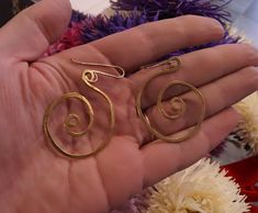 Hammered celtic brass handmade earrings Spirals. There's a reason the spiral is featured heavily in many cultures. It is an icon for expansive, cosmic wisdom, which our ancestors were highly connected to. Get a more intimate experience with this concept by incorporating the spiral in various ways. The earrings width 3 cm, hang 5 cm from the top of the ear wire. MY DEAR CUSTOMERS, PLEASE NOTE, THAT THE TIME OF DELIVERY FROM LATVIA (EUROPE) TO US CAN TAKE FROM 5 TO 30 DAYS. That is why I make your Gold Wire Wrapped Earrings For Festival, Spiral Earrings For Festivals, Bohemian Gold Wrap Earrings In Copper, Spiral Ear Wire Earrings For Festival, Spiral Brass Wrap Earrings As Gift, Bohemian Gold Spiral Wrap Earrings, Bohemian Spiral Wrap Earrings With Ear Wire, Bronze Spiral Earrings For Gifts, Spiral Brass Earrings As Gift