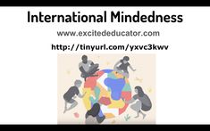 an advertisement for the international mindeducator com website, with people running around it