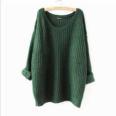 Batwing Sleeve Top, Casual Pullover Sweater, Pullover Outfit, Long Pullover, Cooler Look, Loose Pullover, Oversize Knit, Oversized Knitted Sweaters, Winter Mode