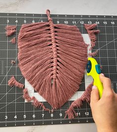 How To Make Stiffened Macrame Leaf Online | JOANN Macrame Leafs, Yarn Heart, Macrame Leaves, Macrame Leaf, Single Twist, Free Lego, Trend Fabrics