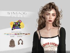 Colors:30 All lods Compatible hats Make sure the game is updated to the latest version Sims 4 Short Alpha Hair, Sims 4 Cc Hair Medium Length, Sims 4 Short Curly Hair, Sims 4 Curly Hair, Fluffy Curly Hair, Ts4 Hair, Sims 2 Hair