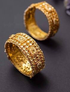 *This is Gold Finish Kundan Bangles Pair.Its Perfect for Wedding Occasion as well as Unique and Ethnic Traditional Bangle to gift and Also Bridal wear to match with Wedding Outfits. *Its made from Silver n Copper mix material and 100% Handmade. *Its available in Various Sizes like 2,2.2,2.4,2.6 Etc Its white kundan combination like shown in picture. *Its open able Screwed Bangles Pair. *All Kundan stones set with silver foils handsetting method and long last guarantee of its workmanship.It is Wh Gold Bracelet Jewelry For Wedding, Gold Wedding Bracelet Jewelry, Gold Bangle Jewelry For Wedding, Gold Hand Set Bridal Accessories For Marriage, Gold Bridal Accessories With Intricate Design For Marriage, Kundan Cutdana Bangle For Wedding, Cutdana Kundan Bangle For Wedding, Gold Kundan Bridal Sets For Formal Occasions, Traditional Hand Set Bangle For Wedding