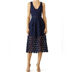 Nwot Trina Turk Blue Ceiba Dress Floral Daisy Crochet All Over Beautiful Detailing All Over. Size 6 Ask For Any Other Questions/Queries Rent Dresses, Sequin Sheath Dress, Navy Bridesmaid Dresses, Trina Turk Dresses, Guest Attire, Wedding Attire Guest, Dresses Blue, Rent The Runway, Midi Sheath Dress