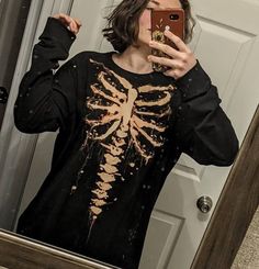 Ribcage Design, Bleached Shirt, Not For Sale, Skeleton, Custom Made, Bleach, For Sale, Design