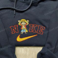 One Piece Luffy Nike Shirt, One Piece Anime Hoodie, Anime Embroidered Sweatshirt Our clothing store is a one-stop shop for all your anime clothing needs. We specialize in selling high-quality, embroidered sweatshirts, t-shirts, and hoodies that feature popular anime characters and designs. One of our most popular items is the One Piece Luffy Nike shirt.... Casual Hoodie With Machine Embroidery For Streetwear, Casual Embroidered Hoodie For Streetwear, Trendy Streetwear Sweatshirt With Custom Embroidery, Casual Streetwear Tops With Machine Embroidery, Casual Tops With Machine Embroidery For Streetwear, Trendy Custom Embroidery Sweatshirt For Streetwear, Casual Machine Embroidered Tops For Streetwear, Cotton Hoodie With Embroidered Patch For Streetwear, Cotton Sweatshirt With Machine Embroidery For Streetwear