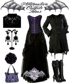 Spooky Outfits, Punk Witch, Witch Outfits, Goth Outfit Inspo, Gothic Stuff, Elegant Goth, Goth Things, Goth Outfit Ideas, Vampire Girl