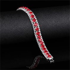 Fashion Element: Starry Sky Style: Simple Red Crystal Bracelet For Wedding, Elegant Red Crystal Bracelet For Parties, Elegant Red Crystal Party Bracelet, Adjustable Red Crystal Bracelet For Wedding, Elegant Red Crystal Bracelet, Elegant Red Crystal Bracelet For Weddings, Elegant Red Crystal Wedding Bracelet, Light Blue Roses, Champagne Color