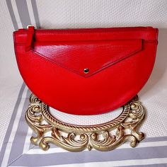 Brand New Retails For $88 2-In-1 Clutch And Wallet Red, Great Accent Piece To Any Outfit Approx: 10” W X 7” L Half Moon Clutch With A Peekaboo Removable Wallet. The Wallet Has 8 Card Slots And 1 Money Slot. Gold Hardware. Red Pouch With Card Slots For Daily Use, Red Shoulder Bag With Card Slots For Everyday, Trendy Red Clutch With Zipper Closure, Red Pouch Clutch With Card Slots, Red Wallet With Zipper Pouch For Everyday, Red Wallet With Zipper Pouch, Chic Red Wallet With Card Slots, Red Clutch With Card Slots, Chic Red Pouch Clutch