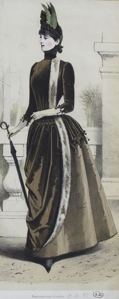 La France Élégante 1885 Victorian Dress, Paris, France