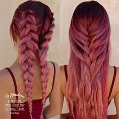 Mixed Pink Hair, 2023 Spring Hair Color, 2 Color Hair Dye Ideas, Hair Goals Color, Colored Hair Extensions, Luxy Hair, Hair Color Pink, Tape In Hair Extensions, Hair Dye Colors