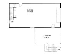 the floor plan for a two story house with an upstairs bedroom and living room area