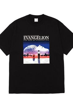 The End of Evangelion T-Shirt Unisex Y2K Animecore Pop Culture Anime Print T-shirt For Streetwear, Anime Print T-shirt For Streetwear, Anime Style Letter Print T-shirt For Streetwear, Anime Print Band Merch T-shirt For Streetwear, Anime Graphic T-shirt For Streetwear, Anime Graphic Design T-shirt For Streetwear, Anime Style Short Sleeve T-shirt For Streetwear, Fandom Letter Print T-shirt For Streetwear, Animecore Fashion