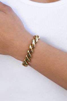 Paige Bracelet - Miranda Frye Wardrobe Styling, Gold Bracelet Cuff, Silver Cuff Bracelet, Ladies Boutique, Bracelet Stack, Chain Pendants, Silver Bracelets, Link Bracelets, Everyday Look