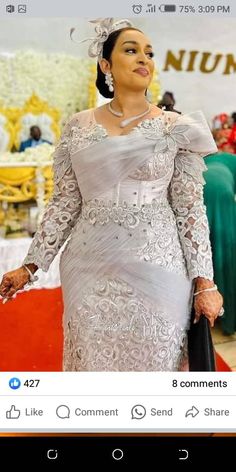 White Lace Ankara Dress Styles, Net Lace Gown Styles, Lace Dinner Gown Styles, Africhic Collection, Nigerian Lace Dress, Boubou Styles For Women, Nigerian Lace Styles Dress, Nigerian Lace Styles