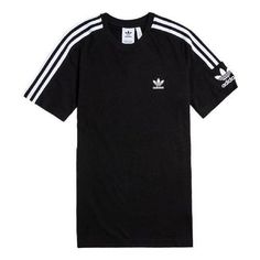 Adidas originals 3 Bands Logo Printing Short Sleeve Men's Black ED6116 (Casual/Stripe/Loose Fit/Round Neck/Gift to Boyfriend) Casual Fitted T-shirt With Three Stripes, Fitted Casual T-shirt With Three Stripes, Casual Fitted T-shirt With Three Stripes Branding, Adidas Logo Gym T-shirt With Short Sleeves, Black Adidas Logo Athleisure T-shirt, Adidas Logo Gym T-shirt Short Sleeve, Black Adidas Logo Cotton T-shirt, Affordable Men's Adidas T-shirt, Band Logos