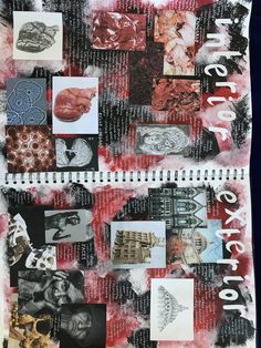 an altered collage with images and words on it