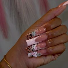 Euphoria Nails, Different Nail Designs, Hello Kitty Nails, Crazy Nails, Exotic Nails, Long Acrylic Nails Coffin, Animal Print Nails, Instagram Nails