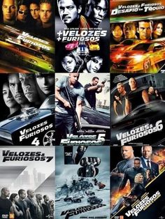 the fast and the furious movie poster is shown in many different languages, including one that has