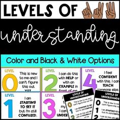 the levels of numbers and their meaningss for students to use in an interactive activity