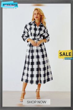 Regular Fit Urban Plaid Long Sleeve Midi Dress Sleeve Midi Dress, Long Sleeve Midi, Long Sleeve Midi Dress, Buy Dress, Long Sleeve Dress, Midi Dress, Plaid, Long Sleeve, Dresses