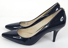 Leather Pumps, 8 M, Womens Heels, Blue Leather, Shoes Women Heels, Shoes Heels, Shoe Accessories, Michael Kors, Slip On