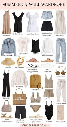 Capsule Wardrobe Women, Spring Summer Capsule Wardrobe, Classic Capsule Wardrobe, Summer Outfits For Moms, Europe Outfits, Summer Capsule