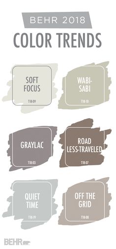 an image of some paint colors that are gray, white and grey with the words off the