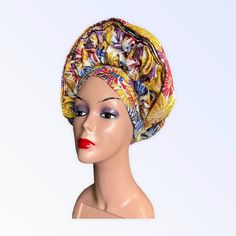 This beautiful headscarf is made from Damask Fabric that Breathable, Comfortable, Skin- friendly and will not put pressure on your ears unlike the traditional Aso-oke fabric. Suitable for all season.  Great for Wedding, Parties, church and other special occasions Style - Pre-styled  Auto Gele Headscarf  This fashion turban is designed with comfort and style in mind, it is easy to wear, no tying involved, wear on your head like a hat and you are ready to go. This beautiful turban is versatile, an Multicolor Party Headscarf, Yellow One Size Headband Headscarf, Yellow Headband Headscarf, Adjustable Multicolor Headwrap For Party, Fitted Multicolor Headband Headpiece, Fitted Multicolor Headband, Multicolor Fitted Bohemian Headwrap, Fitted Multicolor Bohemian Headwrap, Multicolor Bohemian Headwrap