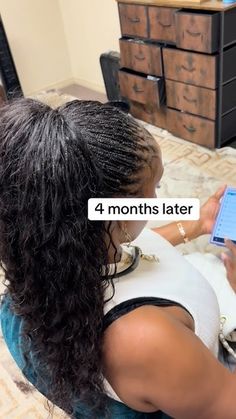 4 months update of micro tree braids Grey Micro Braids, Wet And Wavy Micro Braids Styles Long, Knotless Micro Braids With Human Hair, Micro Braids Styles Curly, Tree Braids Hairstyles Wet And Wavy, Micro Goddess Braids, Mirco Twist, Microbraids Hairstyles Micro Braids, Micro Boho Braids