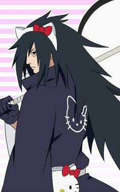 Aww papa! KYAAAA!!!❤ Naruto Meme, Sasuke Shippuden, Naruto Madara, Naruto Akatsuki Funny, Madara Wallpaper, Akatsuki Funny, Uchiha Madara, Hello Kitty Aesthetic, Anime Maid