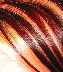 hair blonde chunky highlights red-burgandy lights dark warm brown color Blonde With Red Highlights, Red Short Hair, Red Hair With Blonde Highlights, Red Hair With Highlights, 2019 Nails, Brown With Red, Red Blonde Hair, Red To Blonde, Red Brown Hair