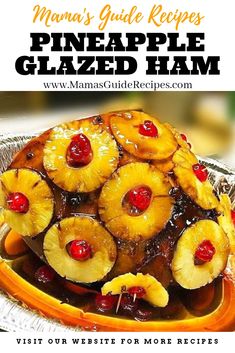 Glazed Spiral Ham, Pineapple Honey Glazed Ham, Pineapple Glazed Ham, Pineapple Glaze For Ham, Honey Ham Glaze Recipe, Brown Sugar Pineapple, Slow Cooker Ham Recipes