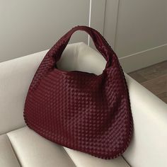 Large Burgundy Shoulder Bag for Women Cherry Red Vegan Leather Woven Burgundy Purse Hobo Dumpling Bag Maroon Travel Handbag Braided Purse - Etsy Luxury Red Hobo Bag For Formal Occasions, Luxury Burgundy Shoulder Bag With Zipper Closure, Luxury Burgundy Shoulder Bag With Leather Handles, Luxury Burgundy Bag With Leather Handles, Luxury Soft Leather Red Hobo Bag, Cheap Burgundy Shoulder Bag For Shopping, Luxury Burgundy Shoulder Bag With Double Handle, Luxury Burgundy Shoulder Bag For On-the-go, Luxury Burgundy Shoulder Bag For Office