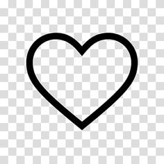 a black and white heart icon on a transparent background png clipart free for personal use