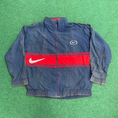 (READ FIRST BEFORE BUYING DESCRIPTION Vintage Nike 90s Windbreaker Sport Sweater Condition : Used condition, have some defect refer picture Size on tag :  Measurement : Armpit to armpit 23" length 26" Material :  SHIPPING AND HANDLING * The shipping cost via registered airmail is USD25(Standard Shipping) USING POS MALAYSIA. Tracking number will be provided once the item has been shipped. Please take note that the item may take around 2 - 4 weeks or maybe longer to reach your destination as we ar Vintage Jumpers Nike, Casual Reworked Outerwear For Streetwear, Nike Windbreaker Vintage, Nike 90s Vintage Hoodie, Nike 90s Vintage Jacket, Cheap Vintage Sports Windbreaker, Nike 90s Vintage Windbreaker, 90s Windbreaker, Sport Sweater