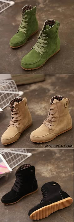 $32.29 USD Sale! SHOP NOW! Round Toe Women Ankle Lace-Up Boots Ankle Lace Up Boots, Yahoo Mail, Shoes Collection, Winter Mode, Crazy Shoes, Shoe Obsession, Boots Women, Looks Style