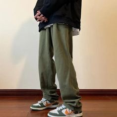 Wiaofellas - Trousers Man Autumn Cargo Pants for Men Korean Style Straight Khaki Wide Long Designer Emo Harajuku Cotton Regular Fit Casual Please note 1 cm = 0.39 inch,1 inch = 2.54 cm ✅ M: Waist 66-72 cm ; Hips 112 cm ; Length 100 cm ; Weight 52.5-60 kg ✅ L: Waist 72-78 cm ; Hips 116 cm ; Length 102 cm ; Weight 60-67.5 kg ✅ XL: Waist 78-84 cm ; Hips 120 cm ; Length 104 cm ; Weight 67.5-75 kg ✅ 2XL: Waist 84-90 cm ; Hips 124 cm ; Length 106 cm ; Weight 75-82.5 kg ✅ 3XL: Waist 90-96 cm ; Hips 128 Casual Sweatpants With Pockets And Straight Hem, Solid Color Streetwear Pants With Straight Hem, Solid Straight Hem Pants For Streetwear, Solid Color Baggy Pants With Straight Hem, Casual Straight Hem Sweatpants For Streetwear, Casual Sweatpants With Straight Hem For Streetwear, Casual Green Straight Leg Sweatpants, Baggy Casual Pants With Straight Hem, Green Straight Leg Casual Sweatpants