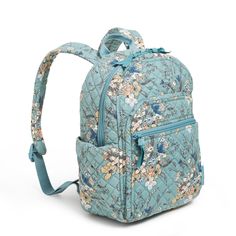 This is the perfect backpack for your every day routine. Add in your necessities and take off for work or shopping. This compact backpack will handle it all with hands-free ease! Consciously crafted with recycled cotton Exterior features a front zip pocket (with one slip and two pen pockets) and three slip pockets Interior features one zip and two slip pockets Zip closures Capacity 9 L. Dimensions: 9.0" w x 12.0" h x 4.75" d with 32.5" adjustable strap and 2.75" handle drop Blue Backpack For Everyday Use In Spring, Spring Travel Backpack, Spring Travel Backpack Softback, Everyday Spring Softback Backpack, Spring Everyday Use Softback Backpack, Everyday Softback Backpack For Spring, Spring Travel Backpack With Zipper Closure, Spring Softback Backpack For Everyday Use, Spring Everyday Backpack With Zipper