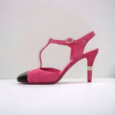 Product Description: Open Shoes Suede Calfskin, Lambskin & Strass Color: Fuchsia & Black Model Number: G39402 Y56129 K4960 Heel Height 85 Mm ( In ) Items Are Limited Brand New In Box W/ Dust Bag Retail Price: $1950 + Tax Our Price: $1650 (Obo) Free Shipping On All Items Make Us An Offer! Pink Heels For Spring Galas, Elegant Pink Heels For Fashion Events, Designer Pink Heels For Galas, Designer Pink Slingback Heels, Luxury Pink Slingback Heels, Chanel Pink Heels, Designer Pink Heels With Buckle Closure, Chanel Two Tone Pumps, Luxury Pink Ankle Strap Heels