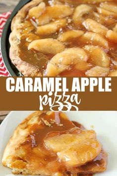 this caramel apple pizza is so good it's the perfect dessert to eat