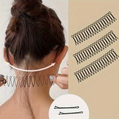 5pcs\u002Fset Wavy Hair Trimming Fork Combing Tools Fixer Comb Hair Pin Wavy Comb Clips Bobby Pins Mini Bangs Holder (for The Four Seasons, Women, Hairdressing) Wavy Hair Tools, Cool Hair Ideas, Hair Tool Set, Style Tricks, Hair Trimming, Hair Cuts With Layers, Girl Hair Dos, Banana Hair Clips, U Shaped Hair