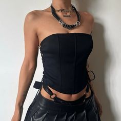 Please refer to our sizing chart for a guideline when choosing a size. 5 business days order processing time. 90% polyester 10% spandex Crop Top Y2k, Techno Fashion, Cape Scarf, Lace Crop Tops, Green And Khaki, Y2k 90s, Bag Dress, Trending Dresses, Goth Fashion